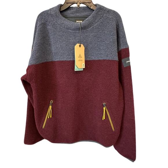 New PRANA Women's Mulberry Block Incrediwool Crewneck Sweater Size M - Picture 2 of 6
